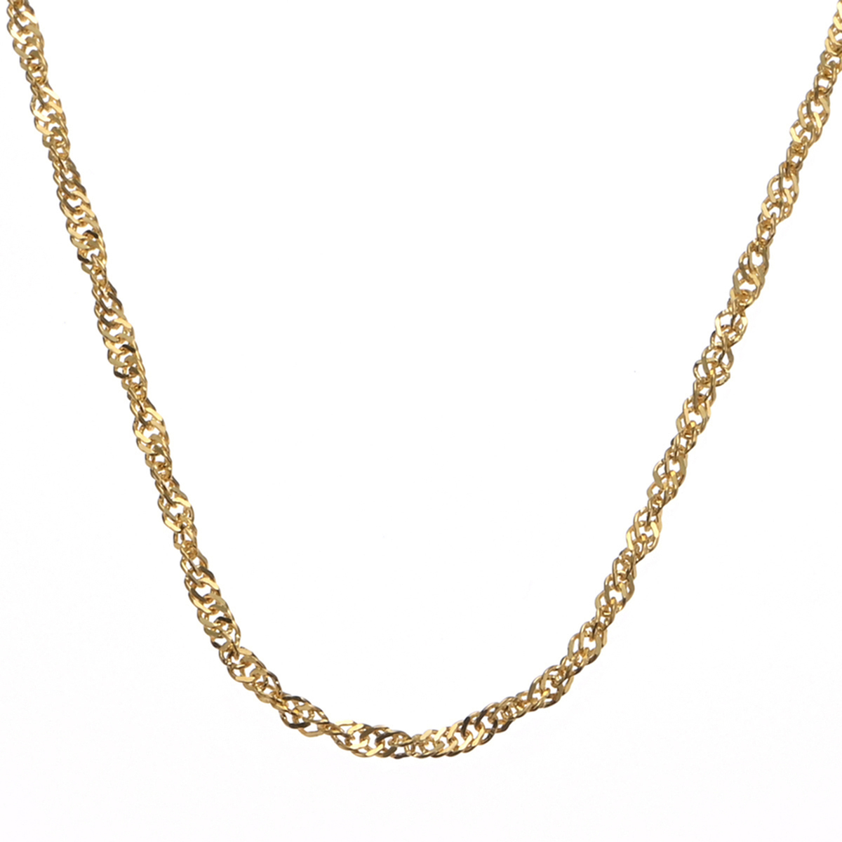 純金スクリューチェーンネックレス造幣局品位証明刻印入り 滝野