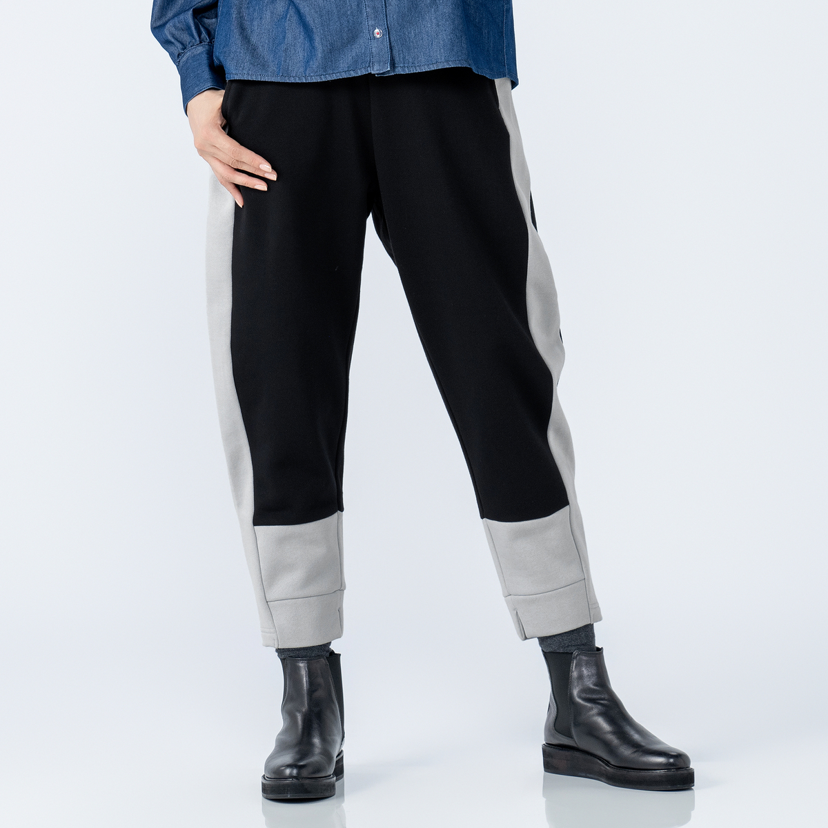 kikkiページ KiKKi 裏毛素材の配色ペグトップパンツ キッキ（KiKKi） - QVC.jp