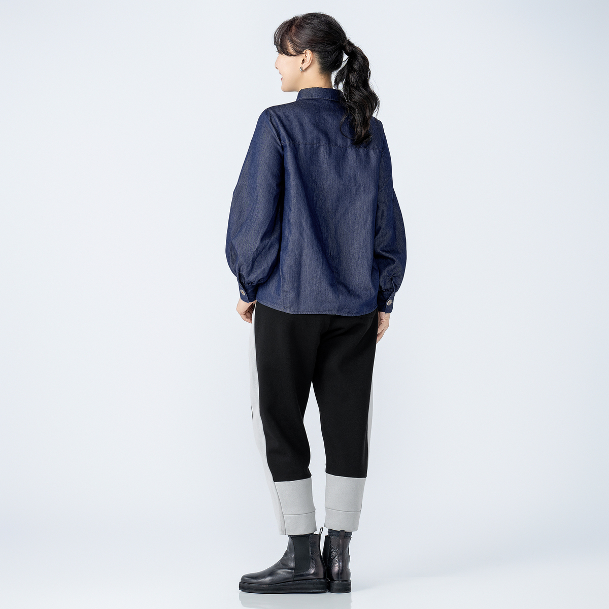 KiKKi 裏毛素材の配色ペグトップパンツ キッキ（KiKKi） - QVC.jp