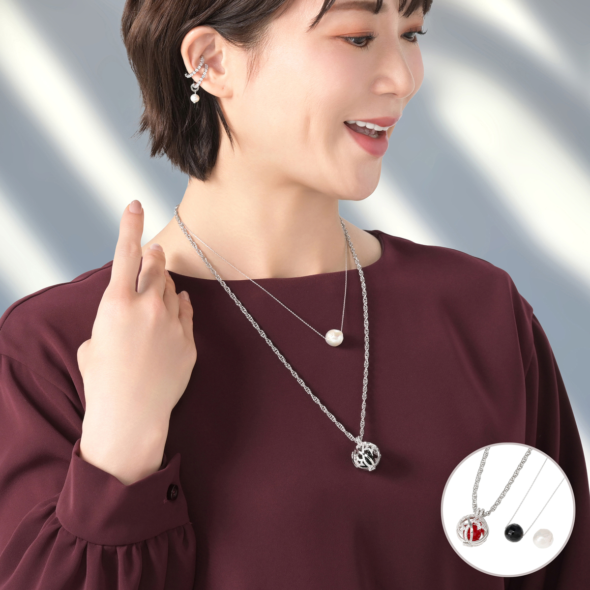 TarTar 3色チェンジャブルペンダント セット[タバサ] TarTar - QVC.jp