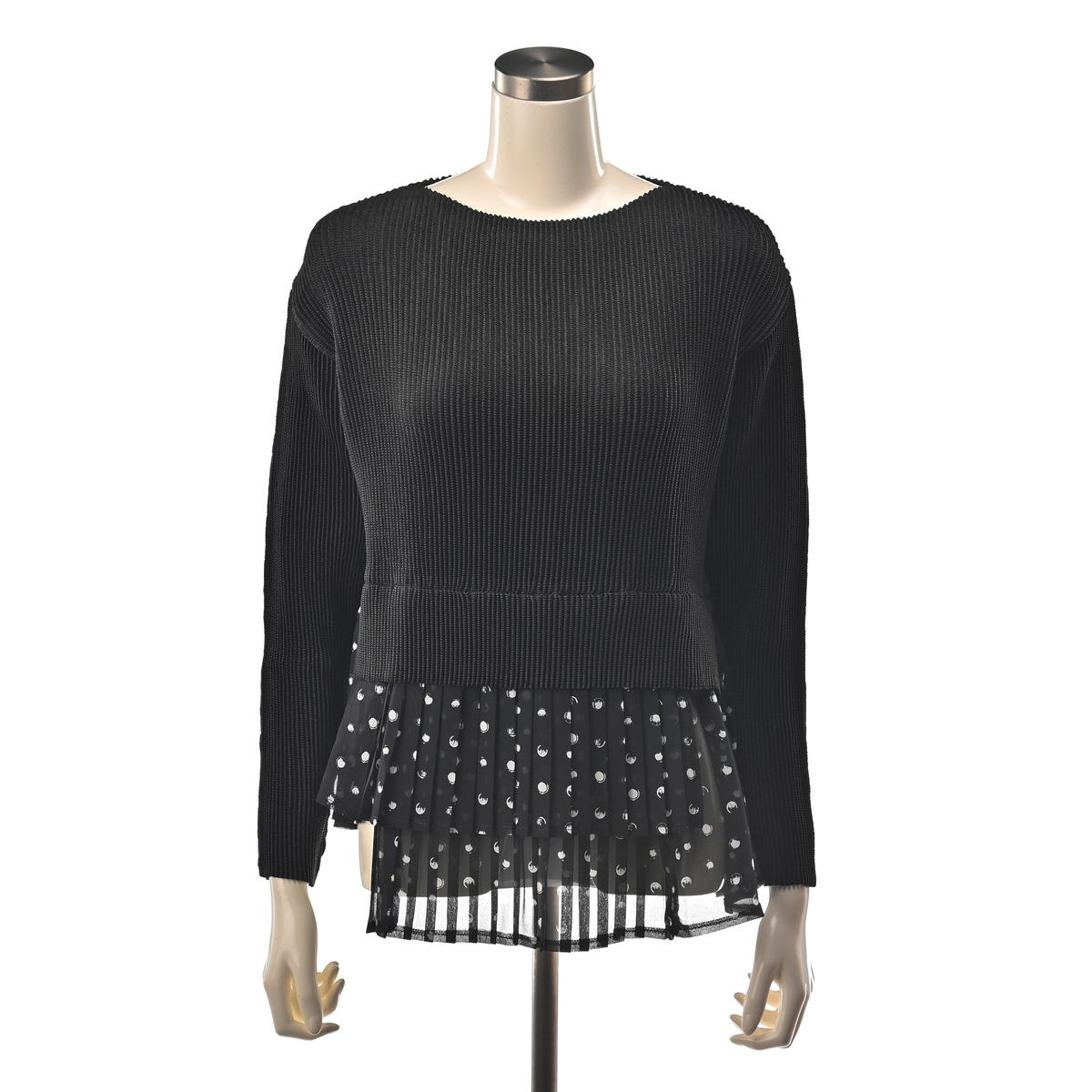 SPECCHIO シャトルプリーツフリーサイズドッキングトップス