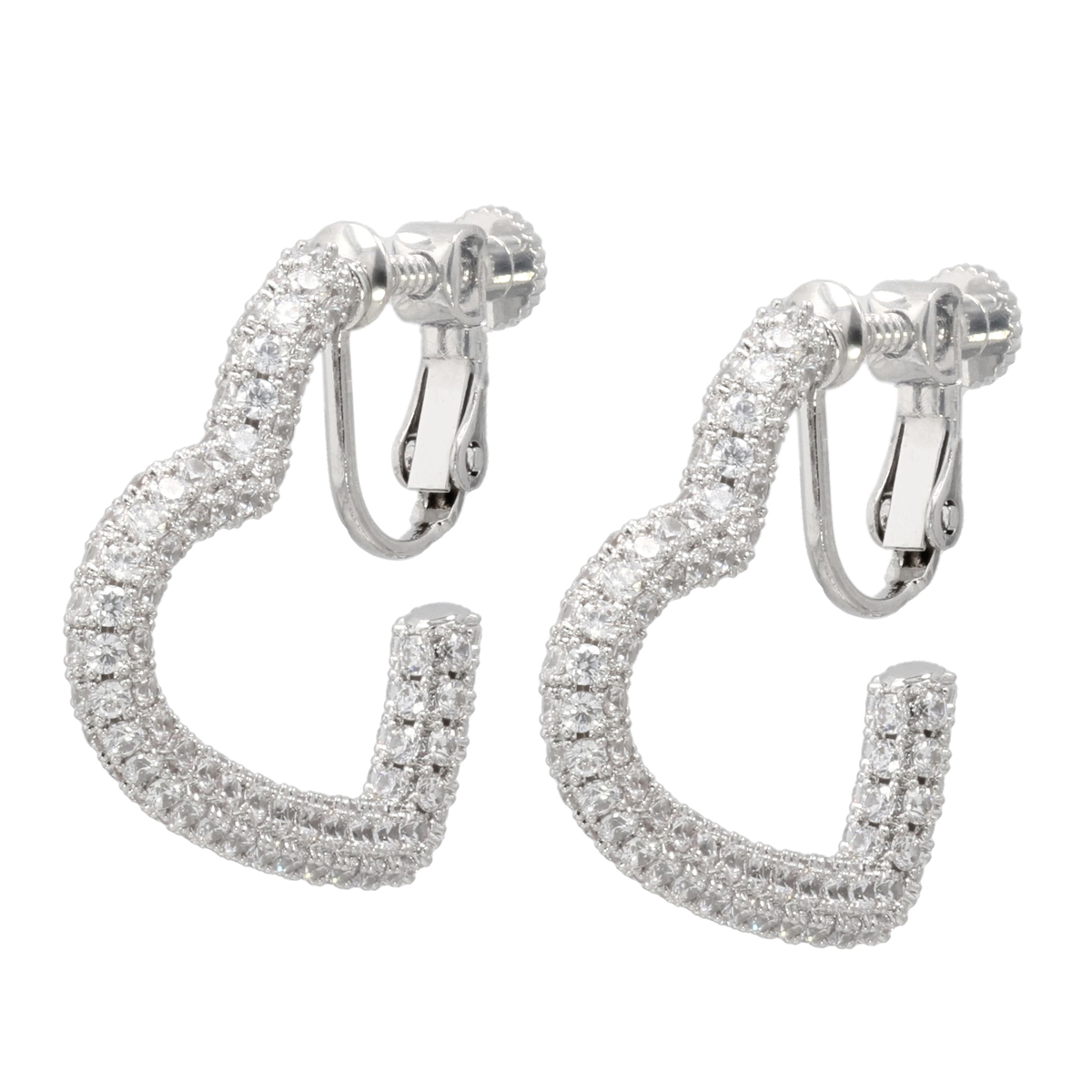 JinkaNezu CZ ラブリーハート フープイヤリング/ピアス