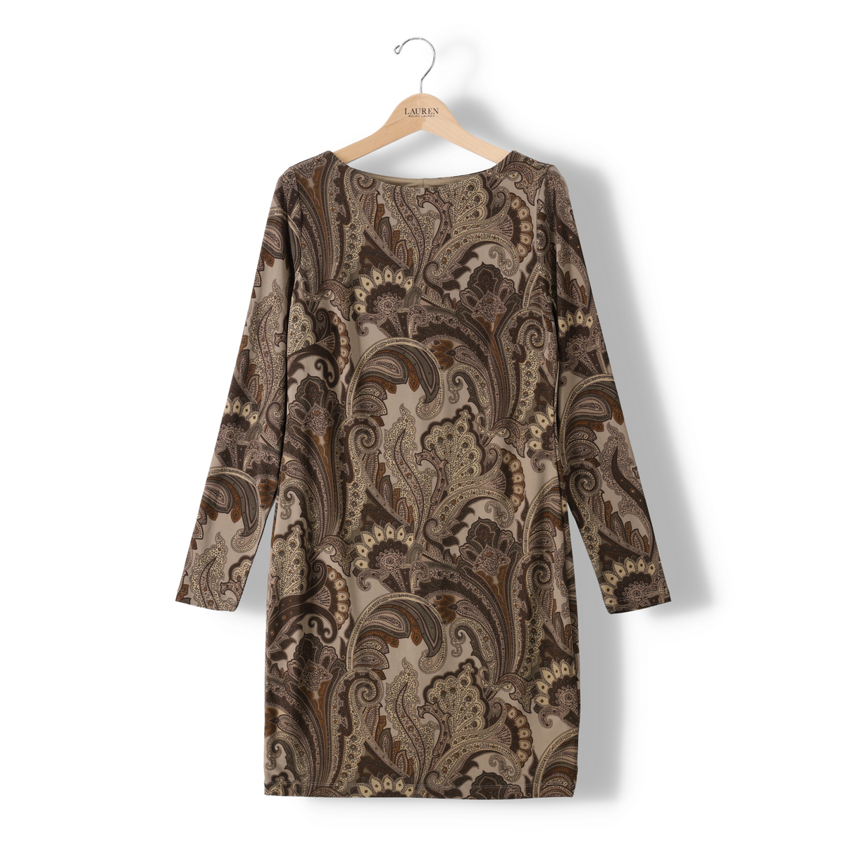 Ralph Lauren ワンピース ペイズリー L相当 青 Aライン