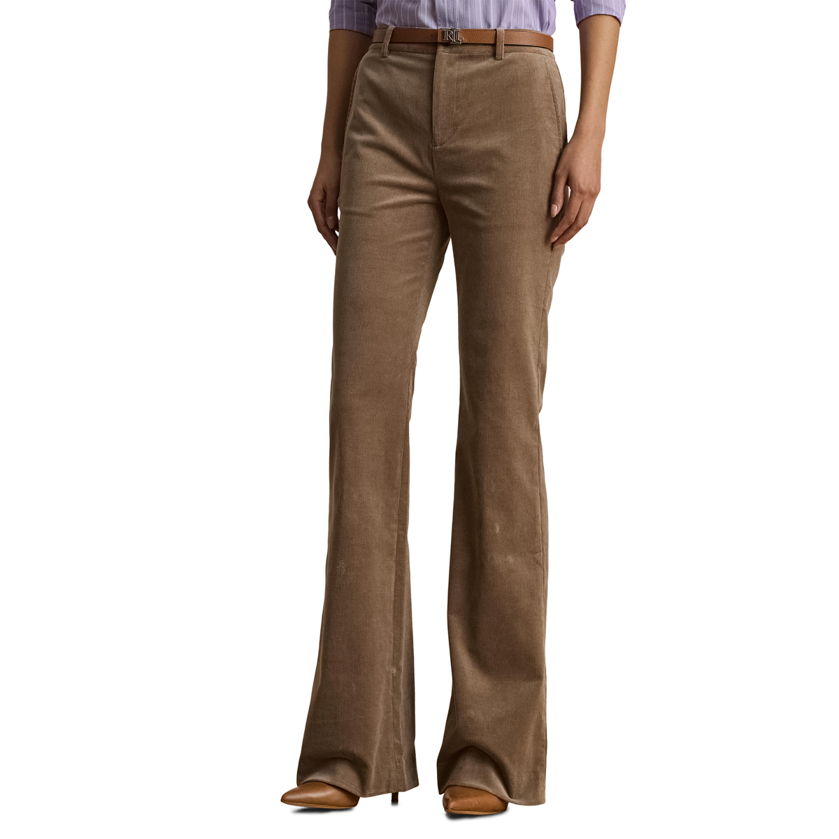 Ralph Lauren コーデュロイ ワイドフレア トラウザーズ オリーブ