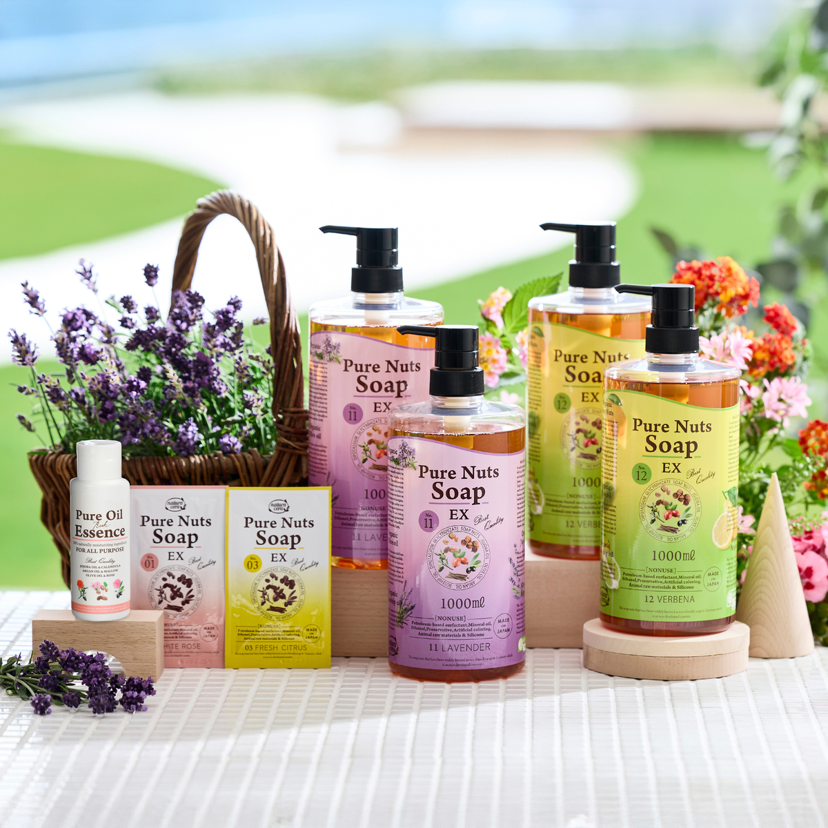 ピュアナッツソープEX 1000ml4本P付き特別セット natura cera