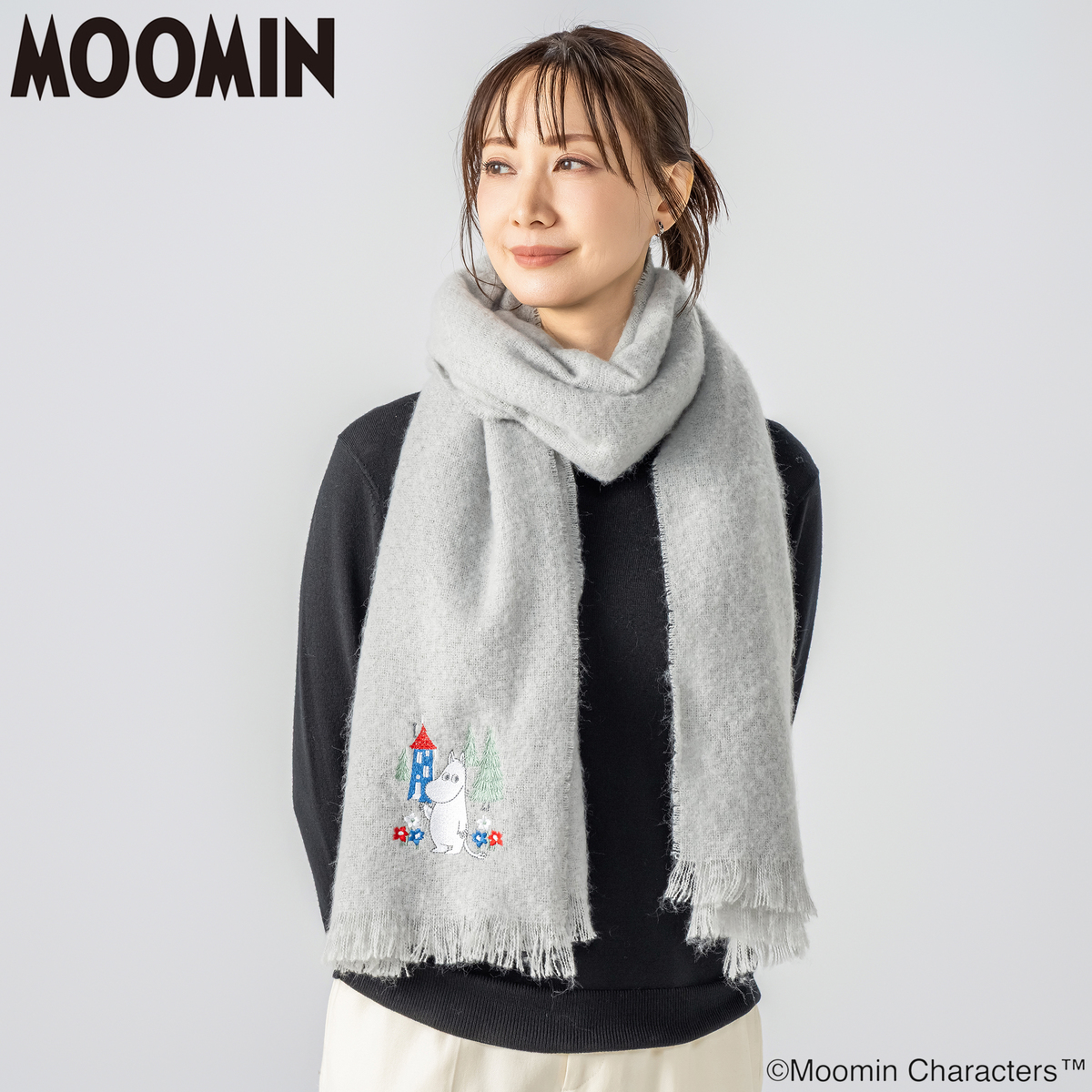 ルナジュメール ネット限定 ムーミン 刺繍ブークレシャギー