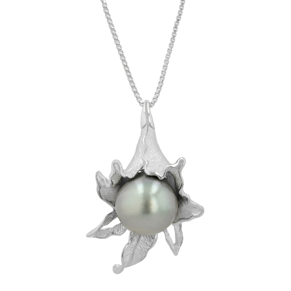 SilverSkin 黒蝶真珠大珠ペンダント13mm - QVC.jp