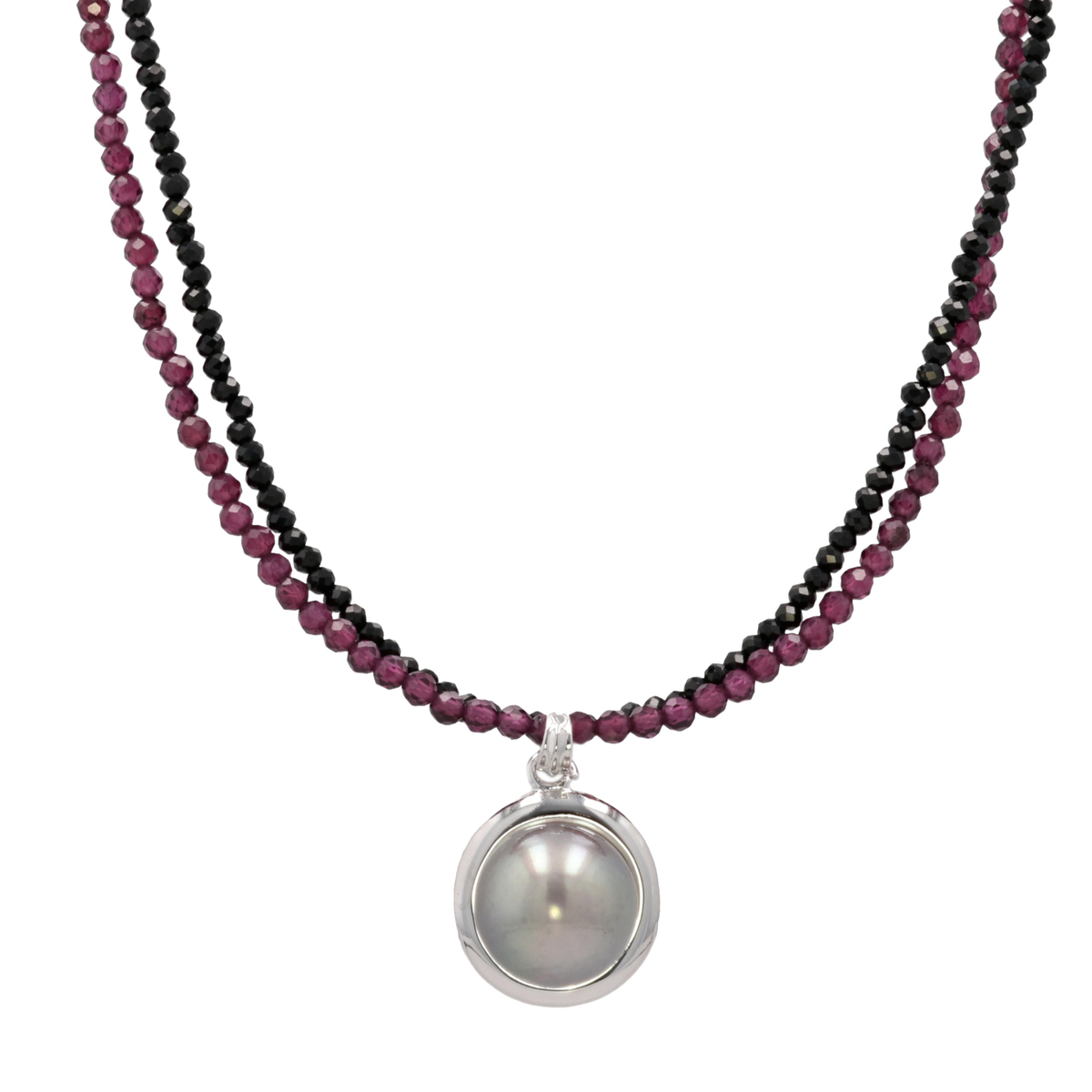 真珠　ペンダント SilverSkin 黒蝶真珠ペンダント - QVC.jp