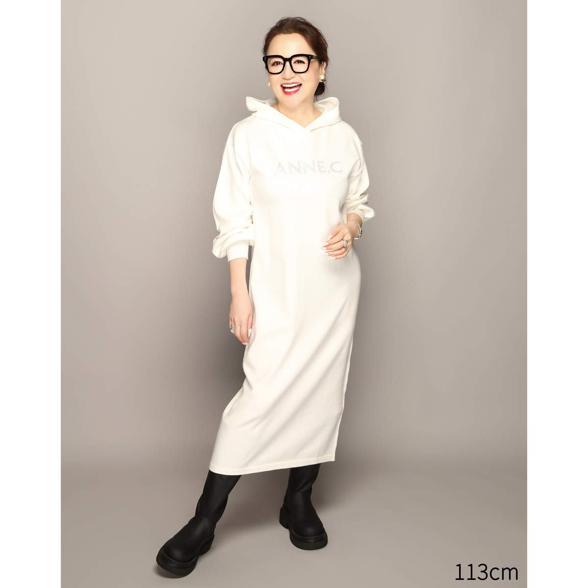 【専用】Anne Coquineアンコキーヌ マキシワンピース　チェーン Anne Coquineペーパーヤーンハイゲージニットマキシワンピース