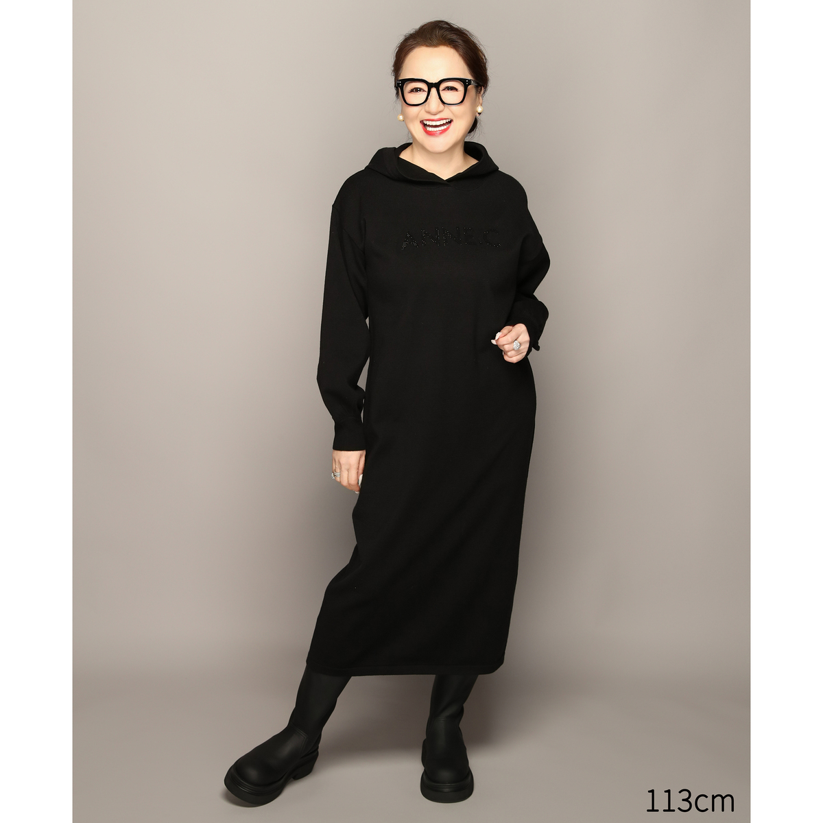 Anne Coquine 選べる着丈コアスパンヤーンワンピース アンコキーヌ