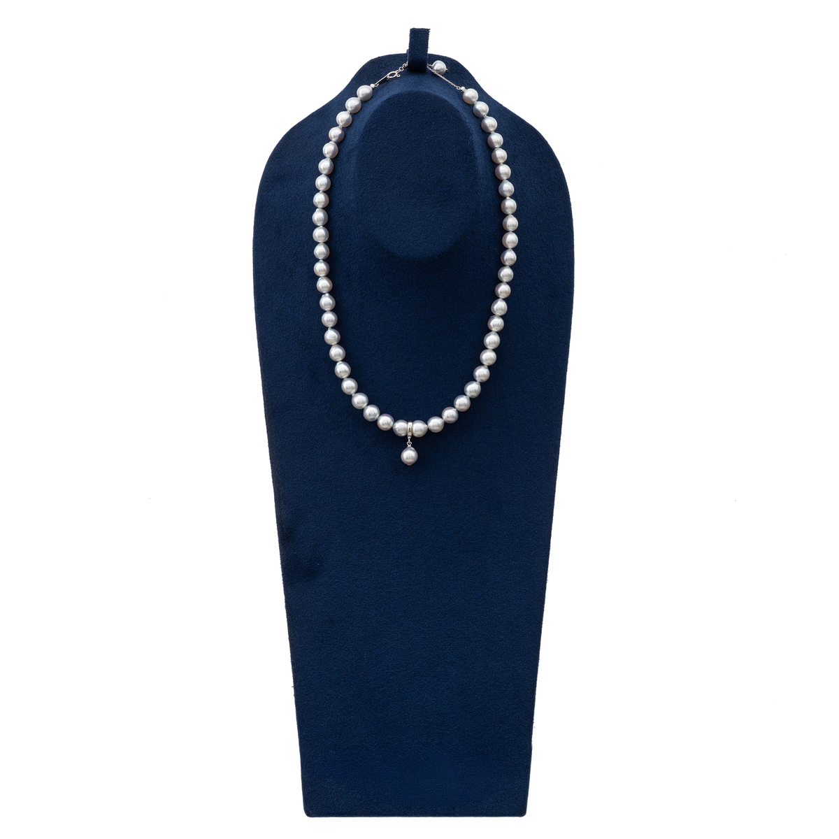 和真珠ネックレス グレー系 ペンダントヘッド付 IRIS・SPIRE