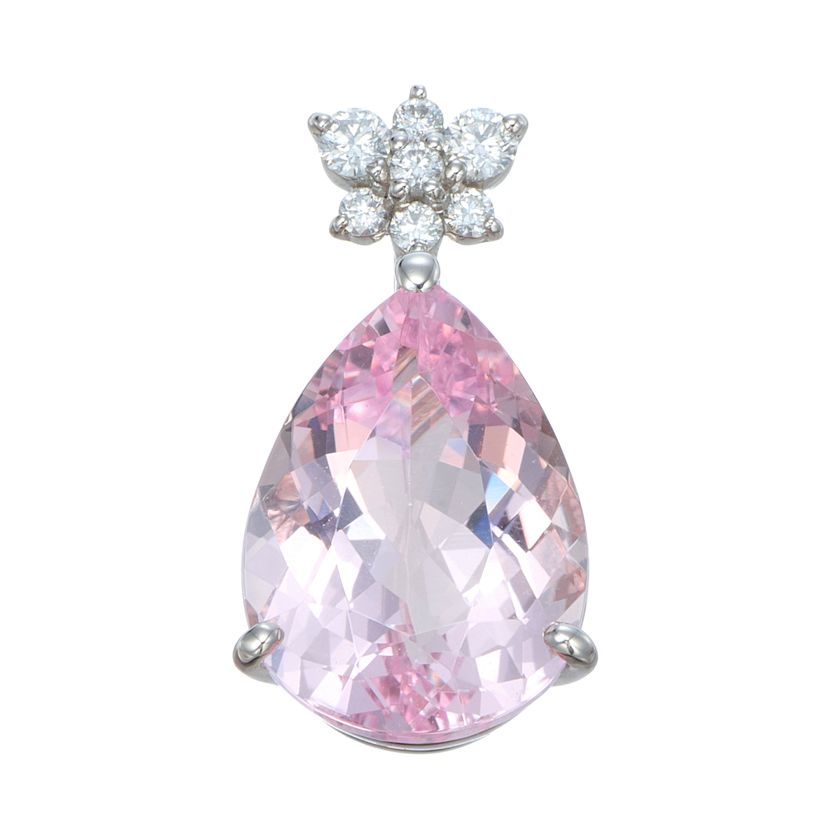 限界特価価格❣️k18モルガナイトダイア入りペンダントトップ K18PG