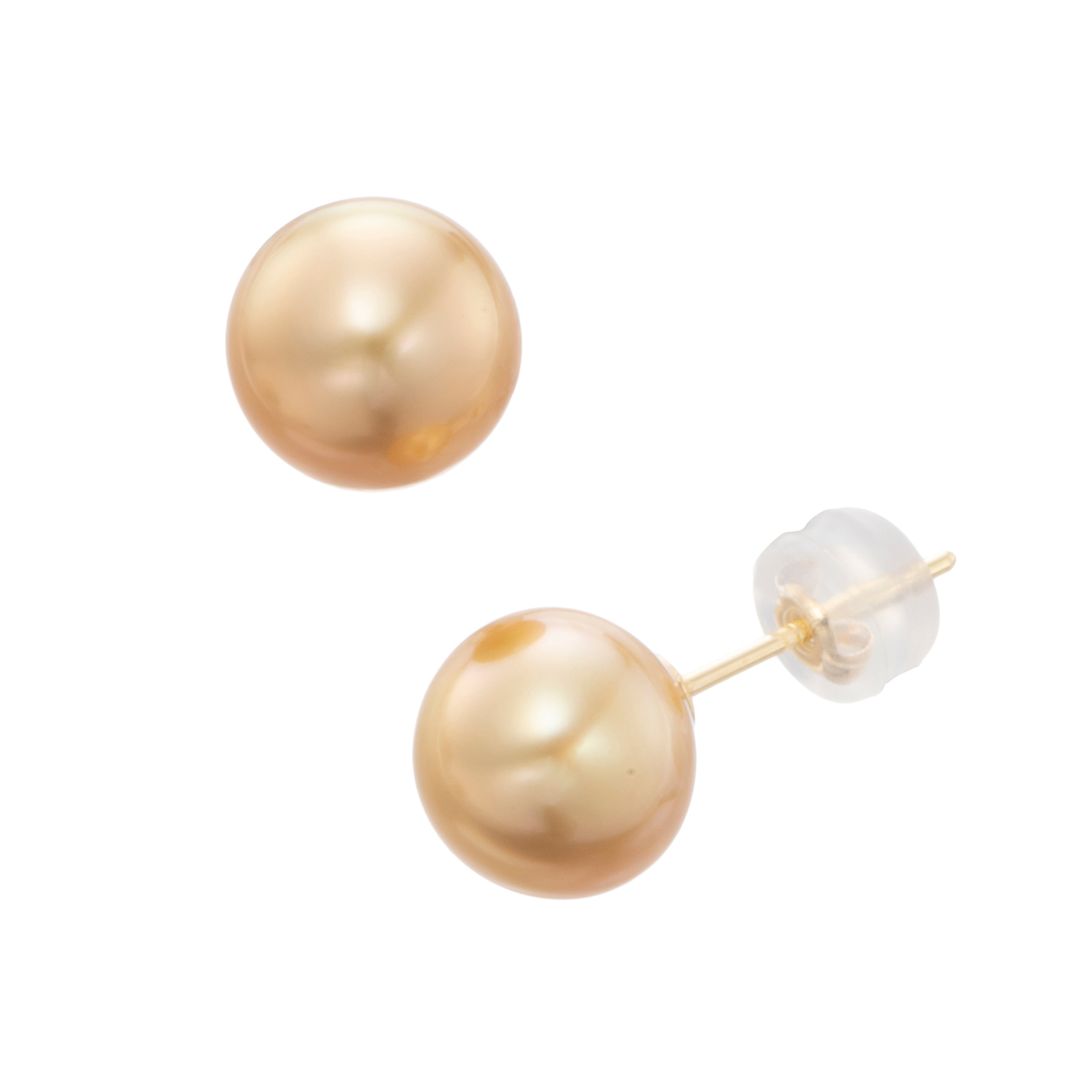 本真珠南洋白蝶真珠　ゴールド9.6㍉s925ピアスBL722 南洋白蝶真珠パールブラピアス c1201ing16