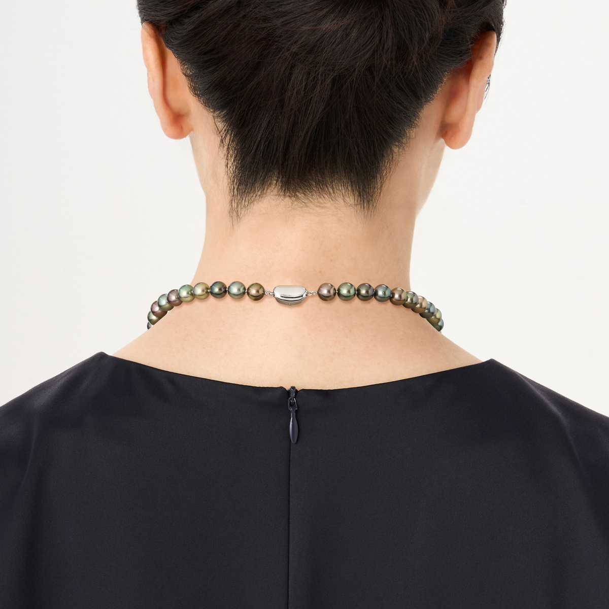 SV 黒蝶真珠ナチュラルマルチカラーネックレス Jewel of Lotus