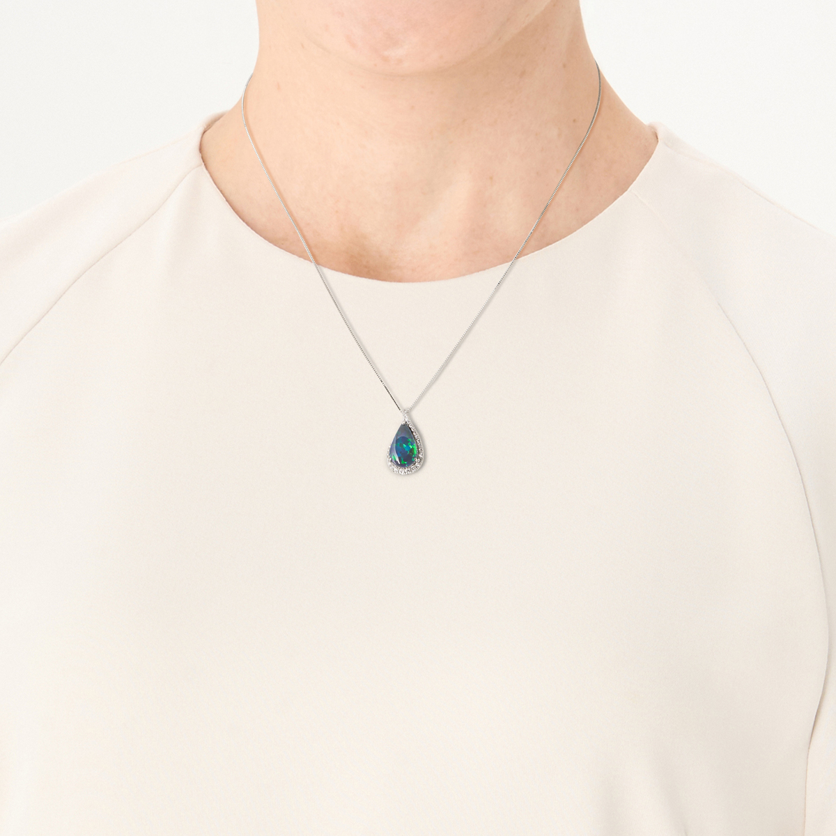 ブラックオパール PT ペンダント 3.0ctUP - QVC.jp