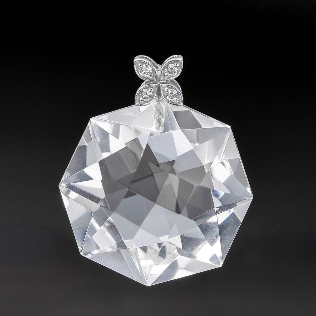 PT950八角水晶ペンダントヘッド40.0ctUP スタックカラーズ