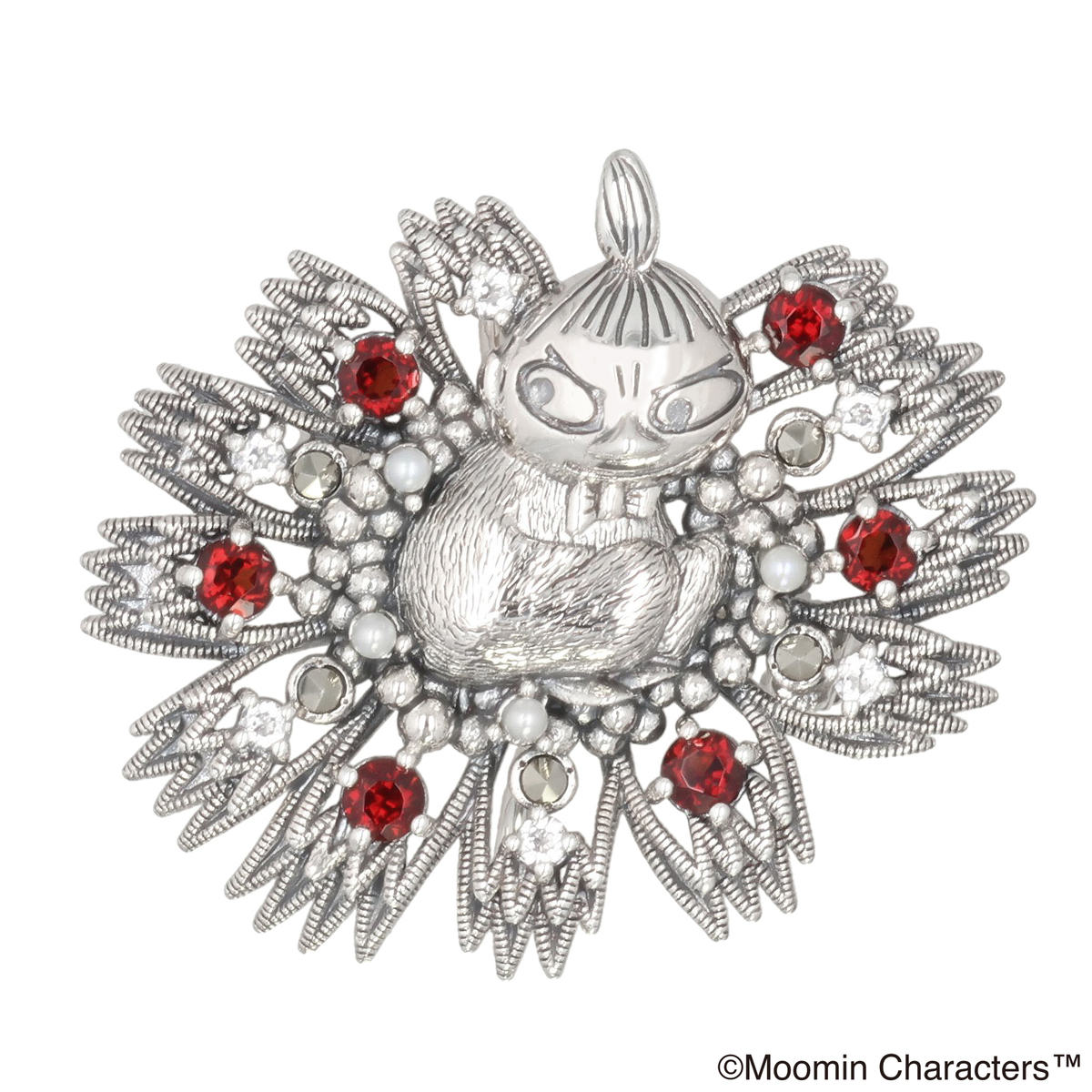 ムーミン シルバー925 花の上のリトルミイブローチ ムーミンジュエリー