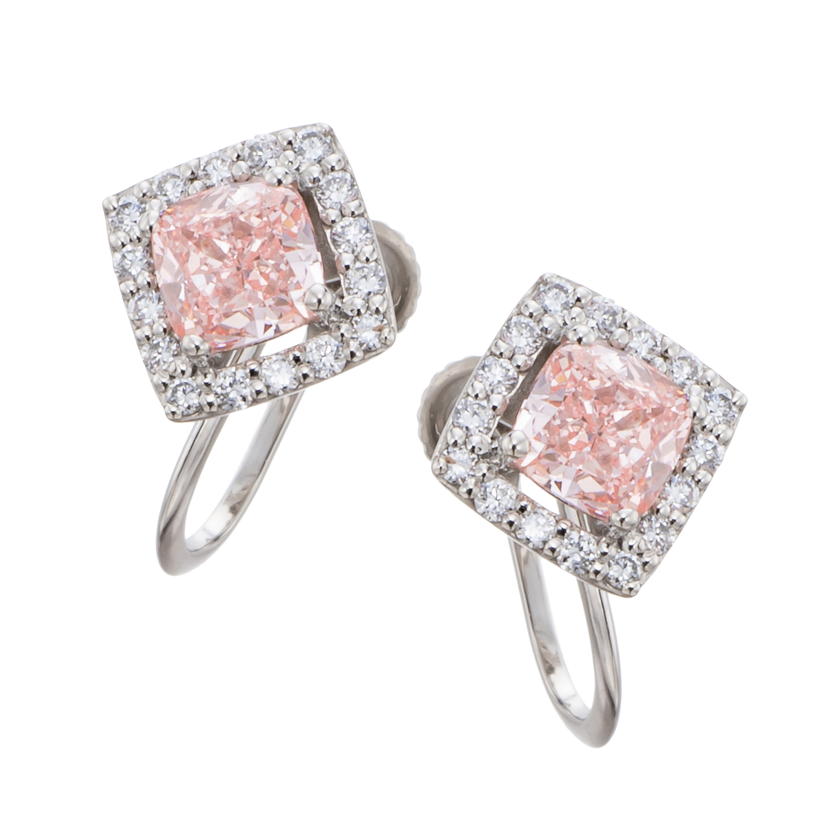 鑑別付♡Pt900 天然ピンクダイヤモンド♡ピアス 0.30ct 鑑別付♡Pt900 天然ピンクダイヤモンド♡ピアス 0.30ct