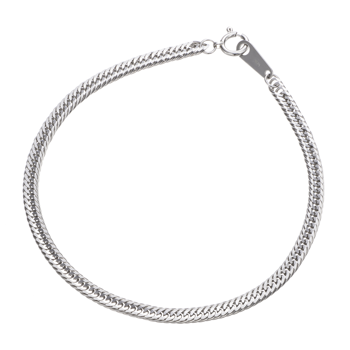 PDPホワイトチェーンブレスレットネックレスセット plusnao ブレスレット 4点セット チェーンブレスレット シルバーカラー