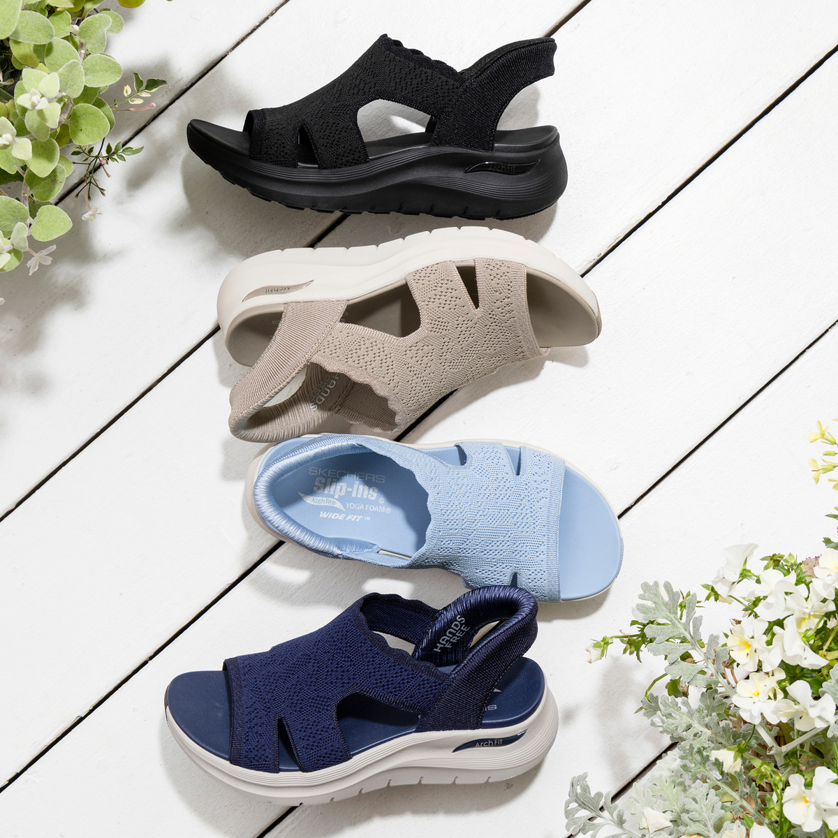 SKECHERS ハンズフリー スリッポンサンダル M 23 新品未使用 スケッチャーズ ハンズフリーSlip-ins ベストマッチ サンダル