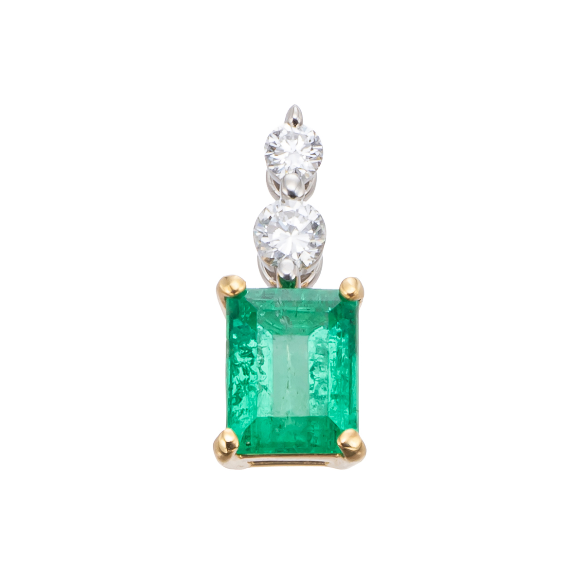 PT/18KYGコロンビア産エメラルドペンダントヘッド0.7ctUP