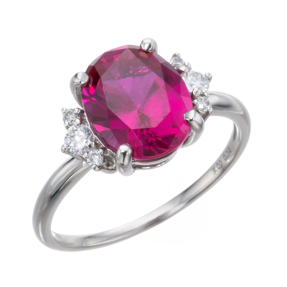 ラボグロウンルビーPT950リング3.0ctUP ヴェスパイオジュエリー - QVC.jp