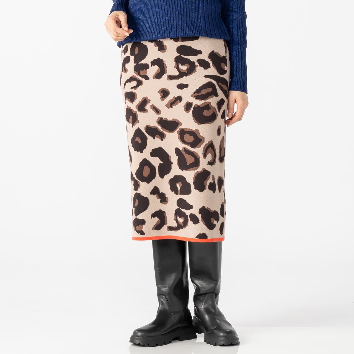 Anne Coquine 渾身のジャカードニットミディタイトスカート