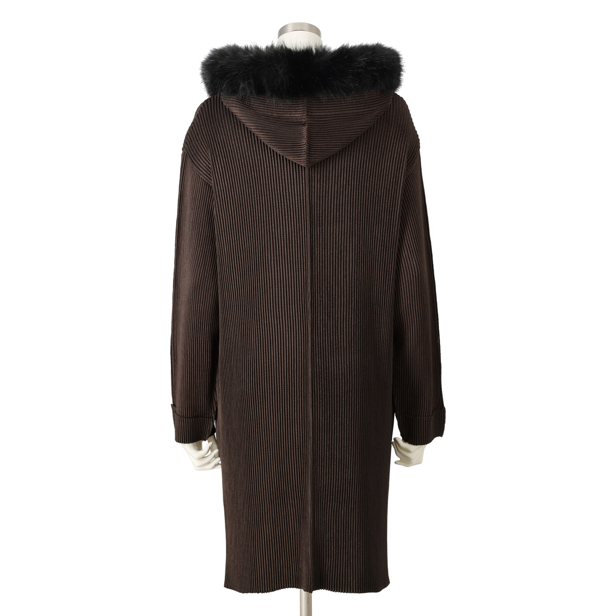 SPECCHIO シャトルプリーツフリーサイズフーディロングカーデ