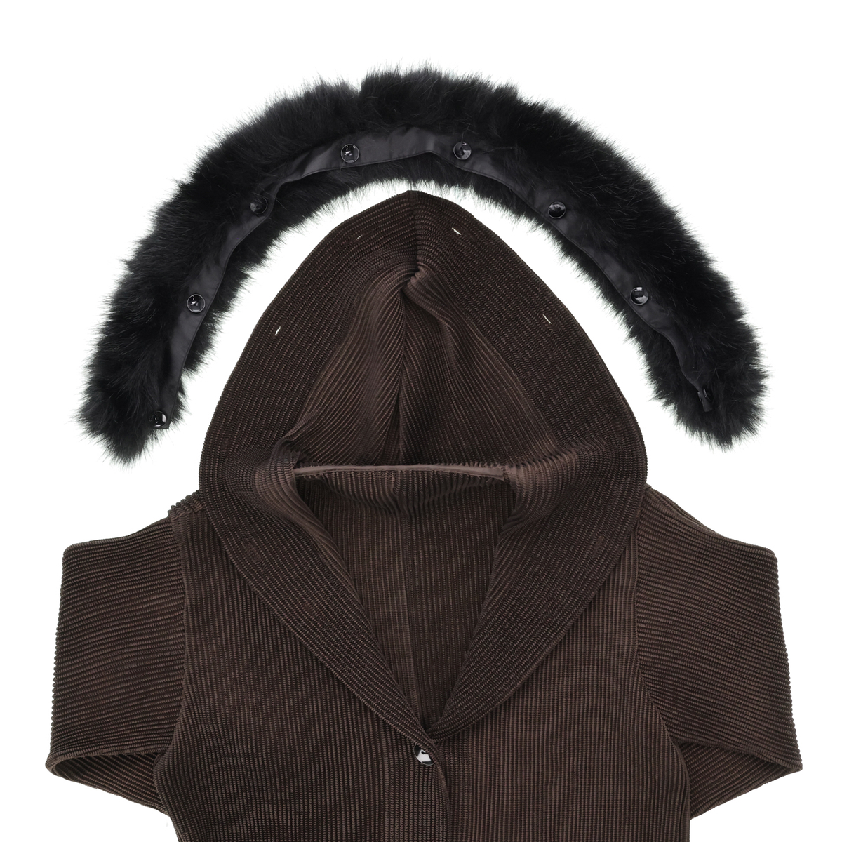 SPECCHIO シャトルプリーツフリーサイズフーディロングカーデ