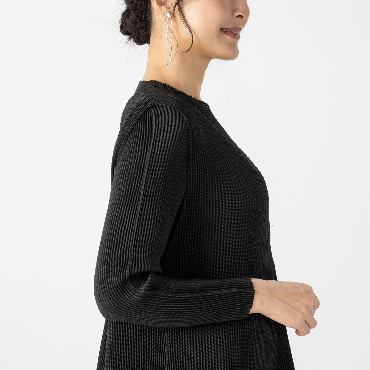 SPECCHIO シャトルプリーツフリーサイズVネックジャンパースカート