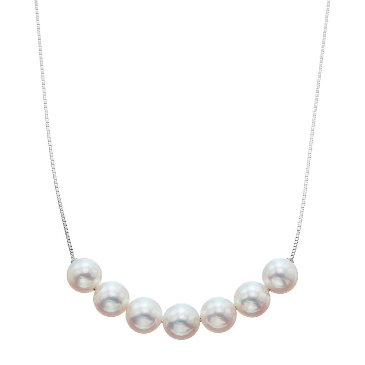 PT アコヤ真珠 ラインペンダント 7.0mm ロゼ ペルモア（Permore） - QVC.jp