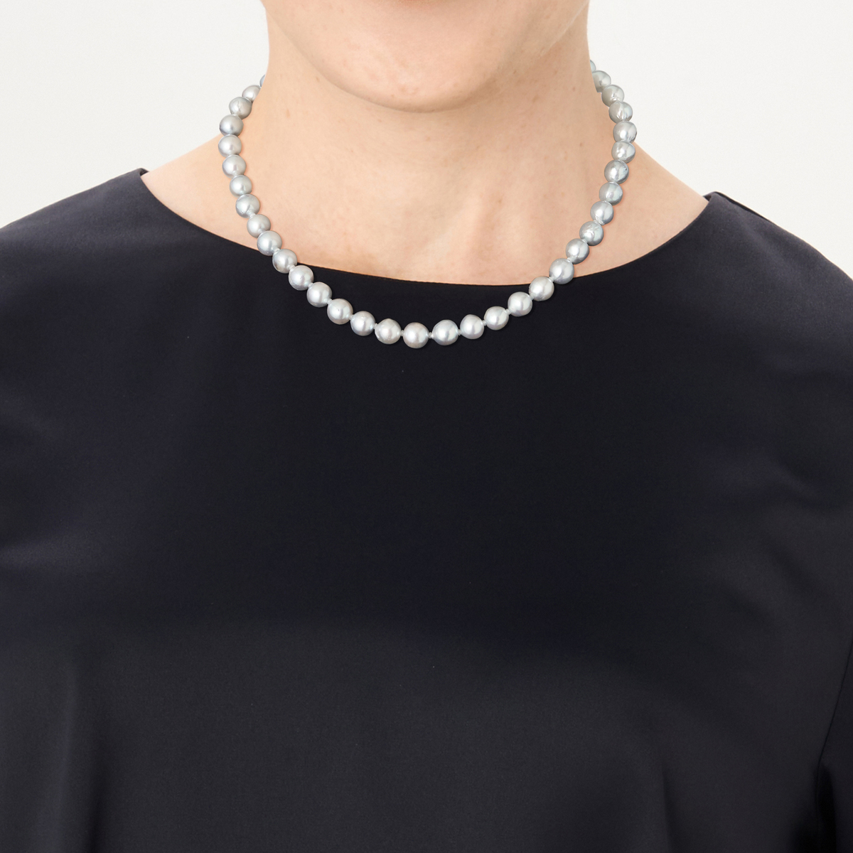 PT850 宇和島産ナチュラルブルーカラーアコヤ真珠 ネックレス - QVC.jp