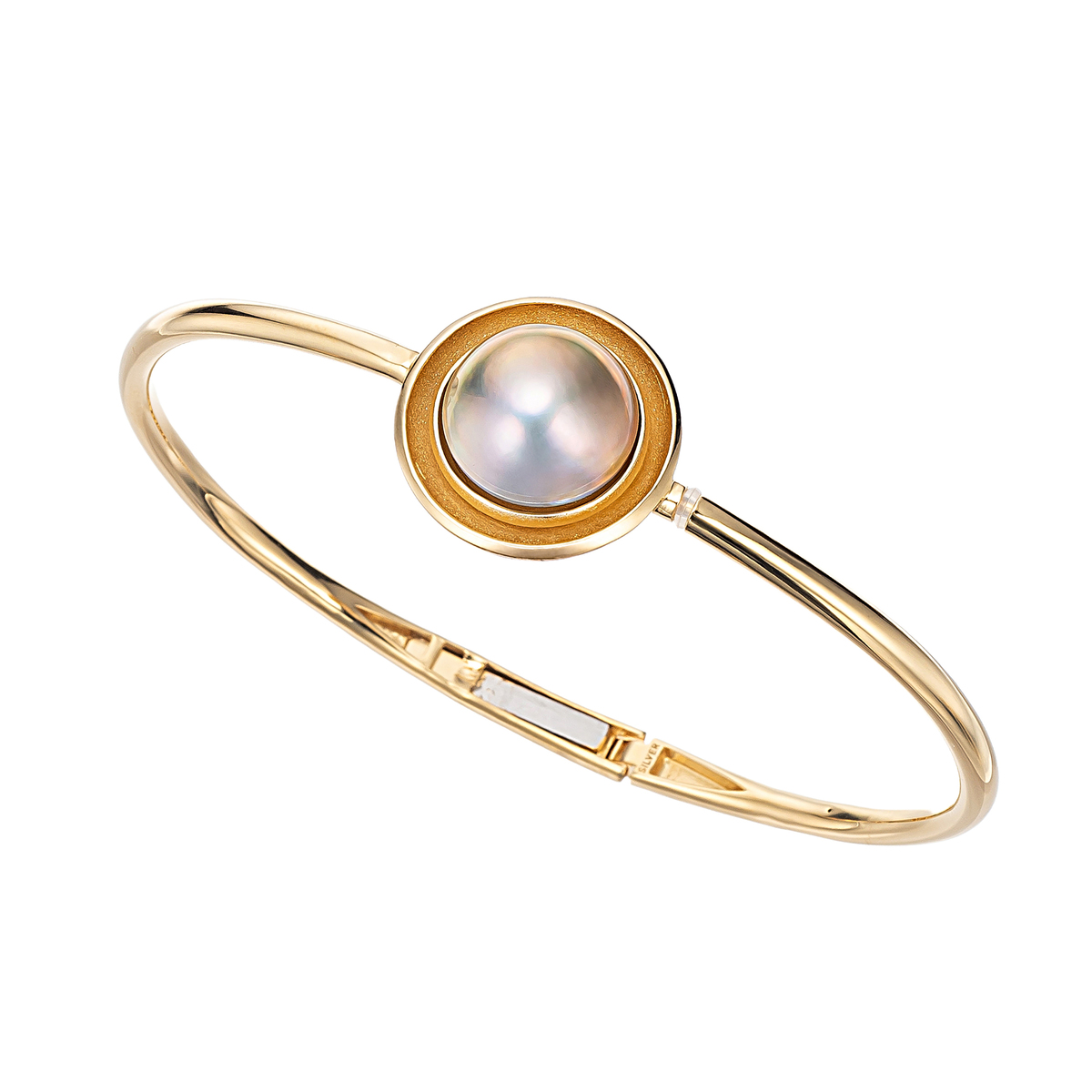 SV奄美大島産プラネットモチーフマベパール バングル13mm ペルマキーナ