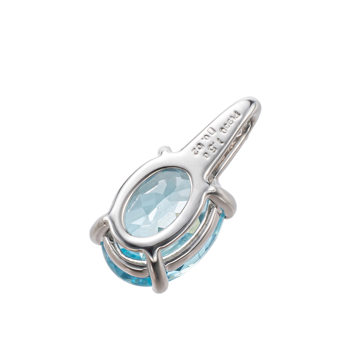 PT950 ブルージルコン ペンダントヘッド 1.5ctUP ジュエルバール