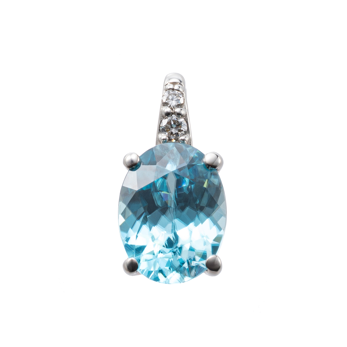 PT950 ブルージルコン ペンダントヘッド 1.5ctUP ジュエルバール