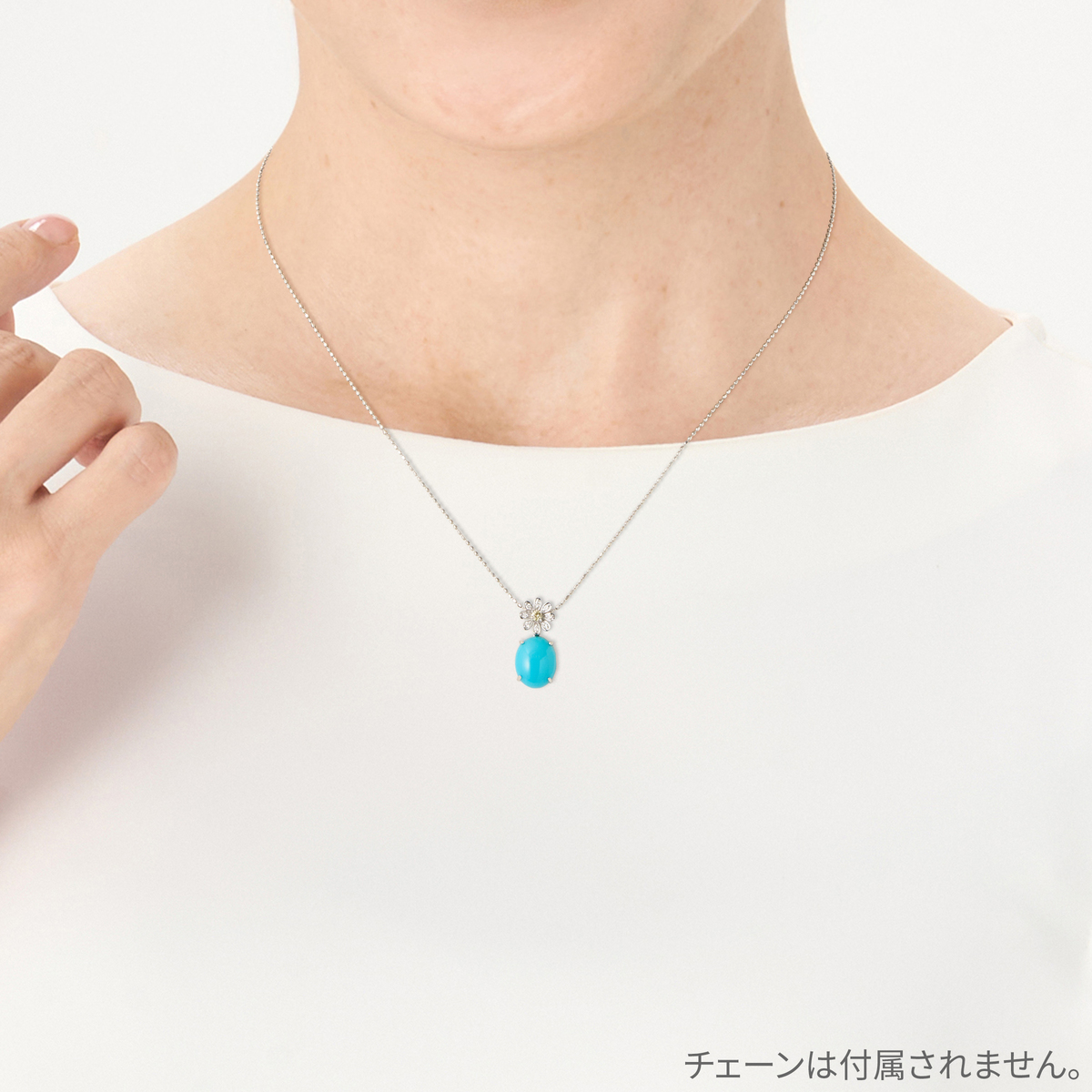 PT950 スリーピングビューティーターコイズ ペンダントヘッド ジュエル