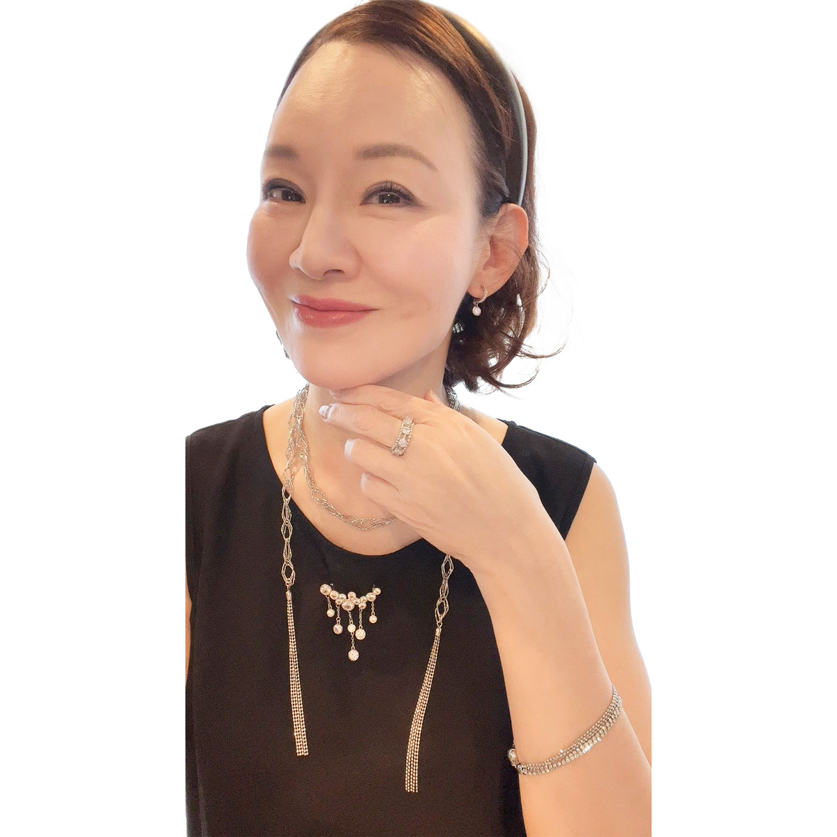 JinkaNezu CZ 煌めきエレガンス スライドチェーンリング ジンカネヅ