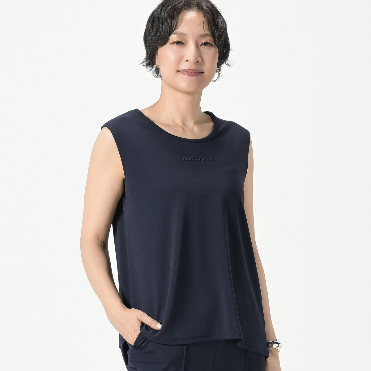ANNE COQUINE 強撚スムースジャージータンクトップ アンコキーヌ