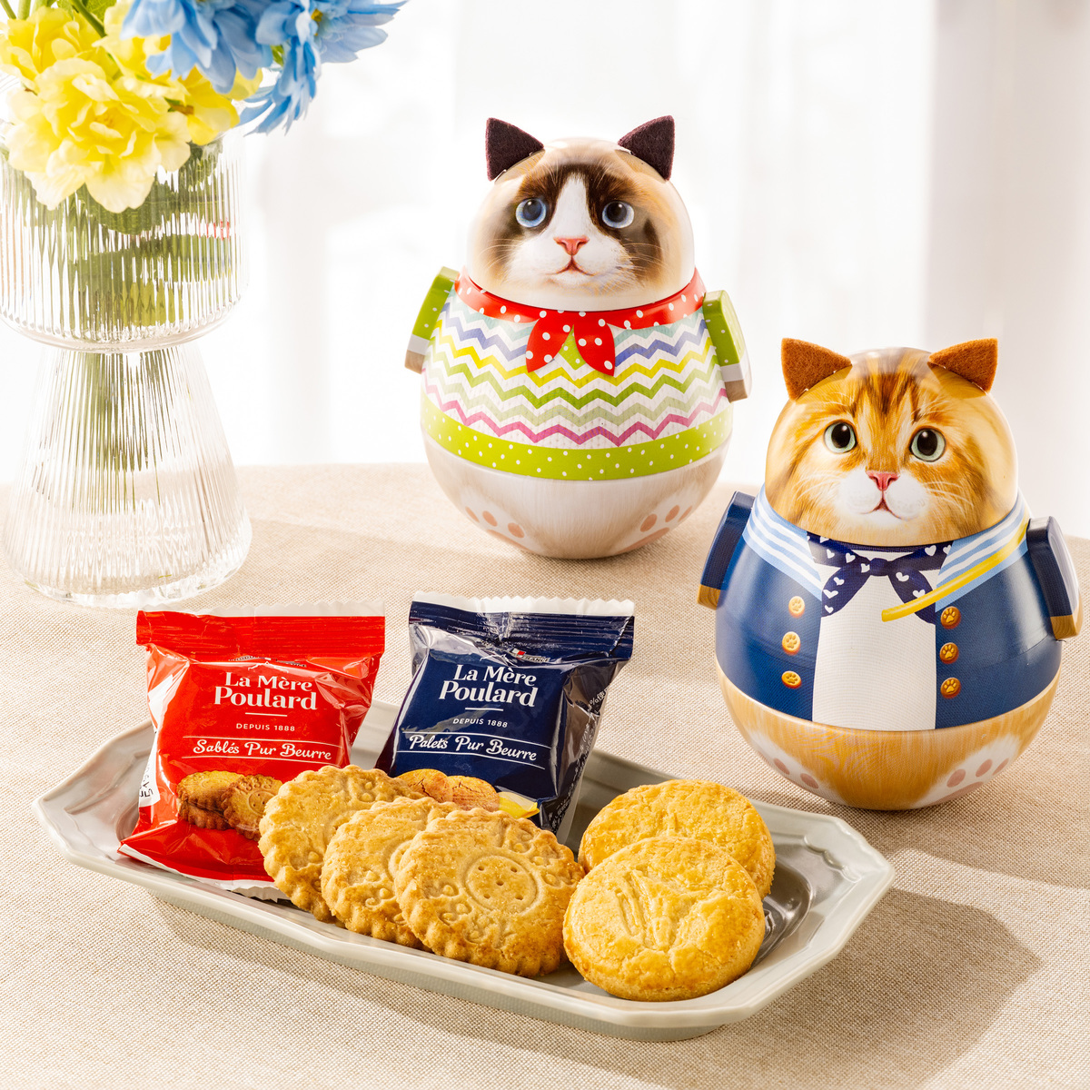 ラ・メール・プラール キャット缶 サブレ&パレアソート2缶 ラ・メール