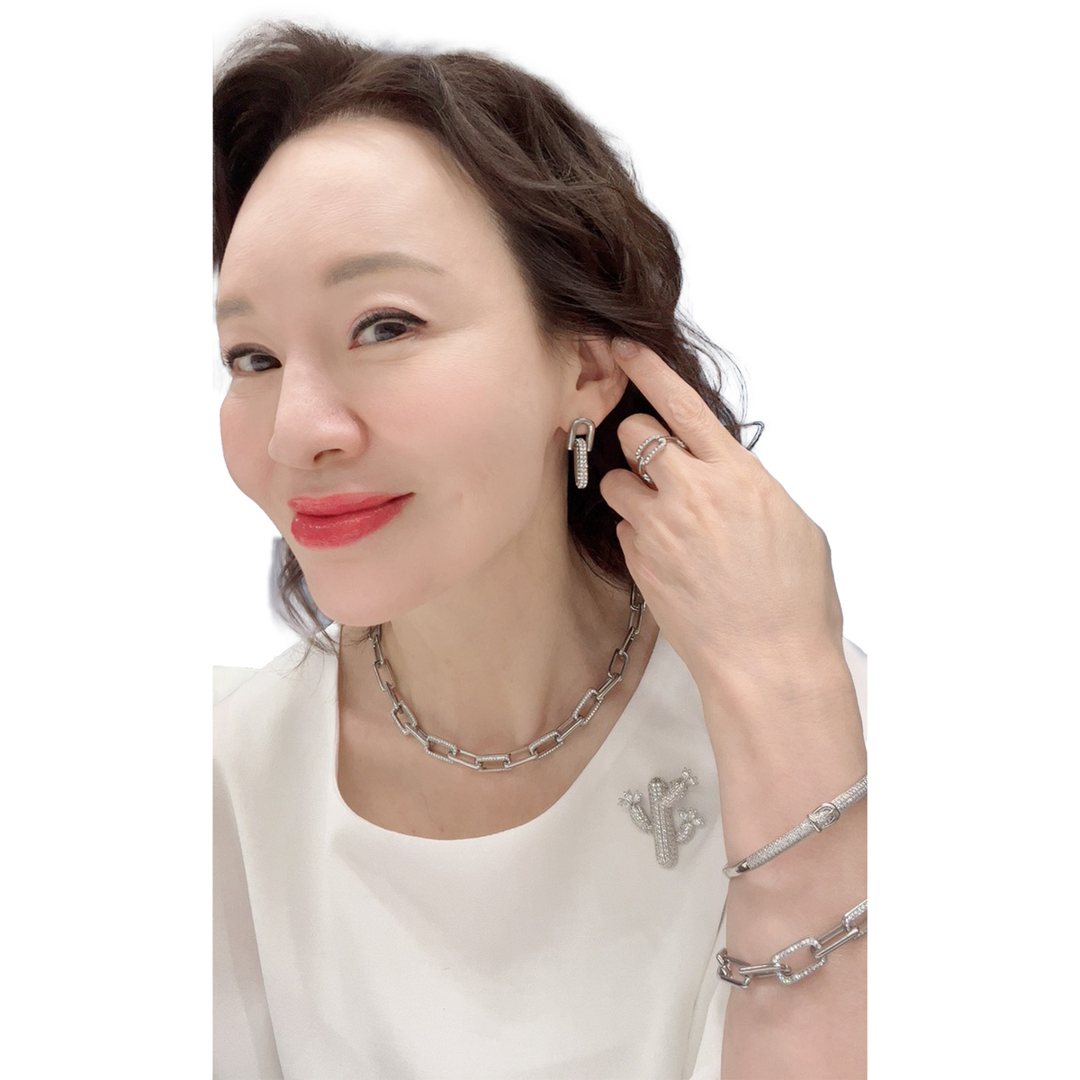 JN CG ステンレス スタイリッシュライン イヤリング/ピアス ジンカネヅ