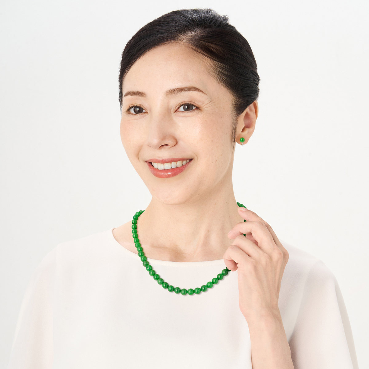 翡翠ネックレス　ピアス　QVC購入 TarTar 翡翠ネックレス&イヤリング/ピアス[アレクシス] TarTar - QVC.jp