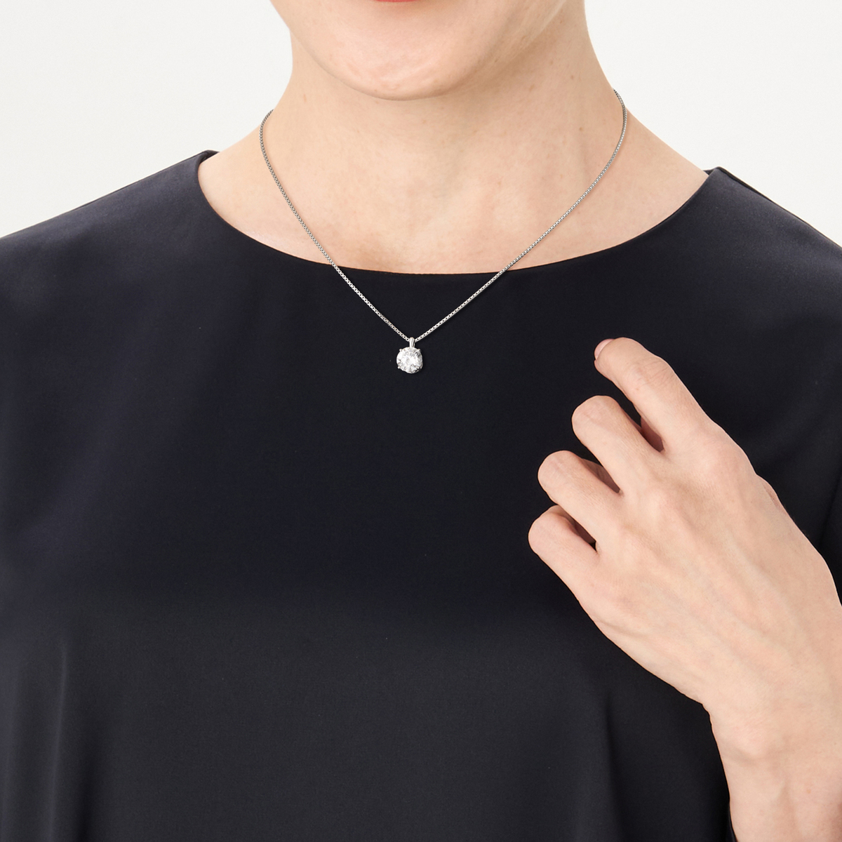 DIAMONIQUEヴィーナスアロー SV925 ペンダント約2.0ct ダイヤモニーク