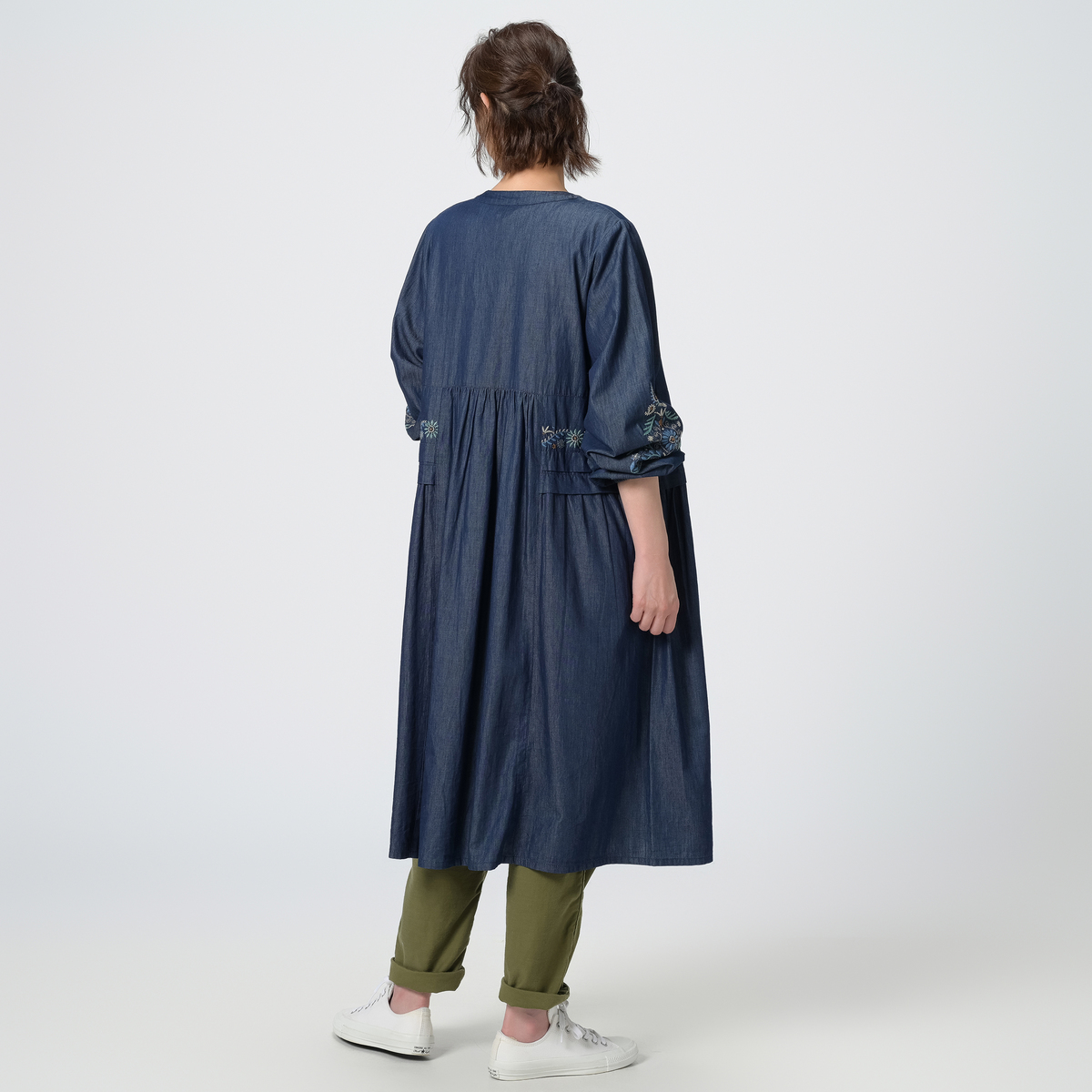 Pomelo クラフト刺繍デニムワンピース Pomelo（ポメロ） - QVC.jp