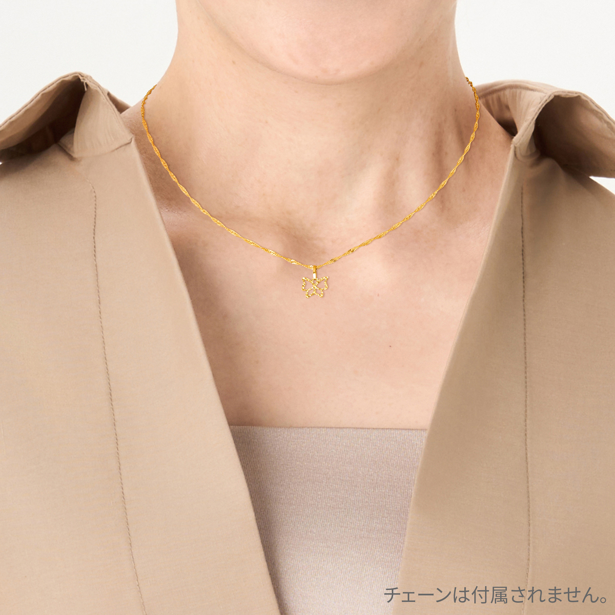 純金 バタフライリバーシブルペンダントヘッド 究極の純金ジュエリー
