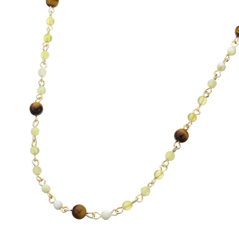 ナチュラル ストーン ロング ネックレス [ピスカ]