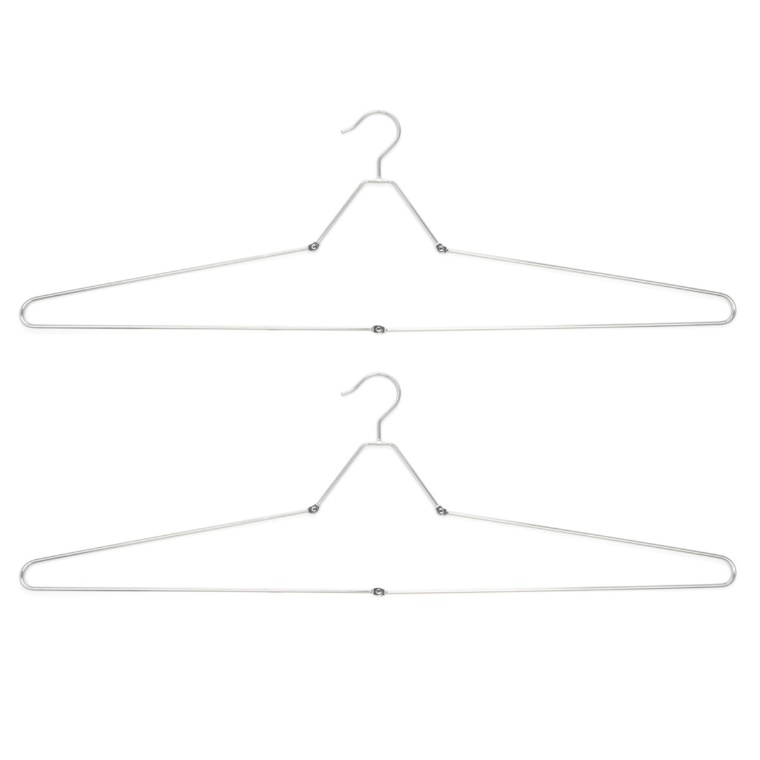 折りたためる!ステンレスバスタオルハンガー2本セット