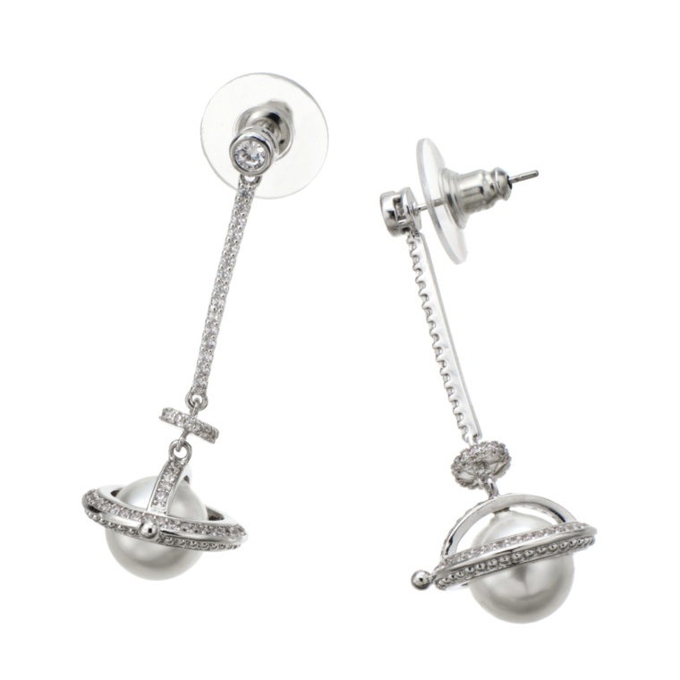 CZ プラネットデザイン イヤリング/ピアス [ミレーユ]