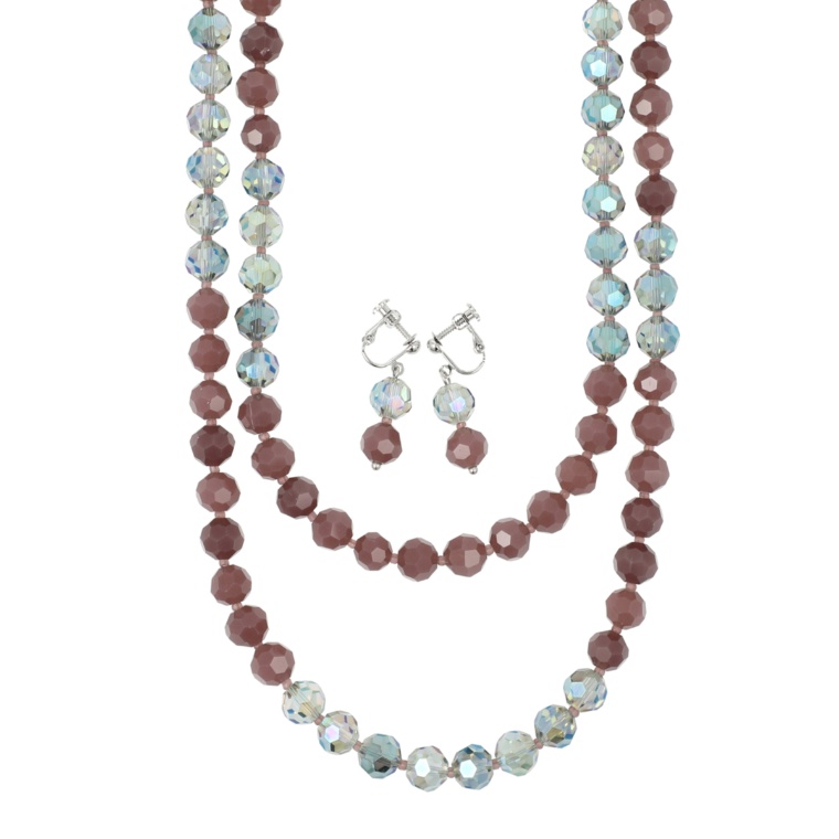 ミステリアスカラー ネックレス&イヤリング/ピアスセット [ルイーゼ]