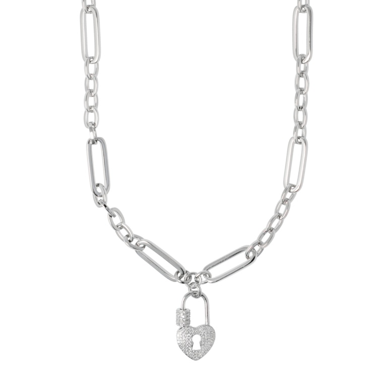 Tar Tar CZ ラブパドロック ネックレス [ミルヴィオ]