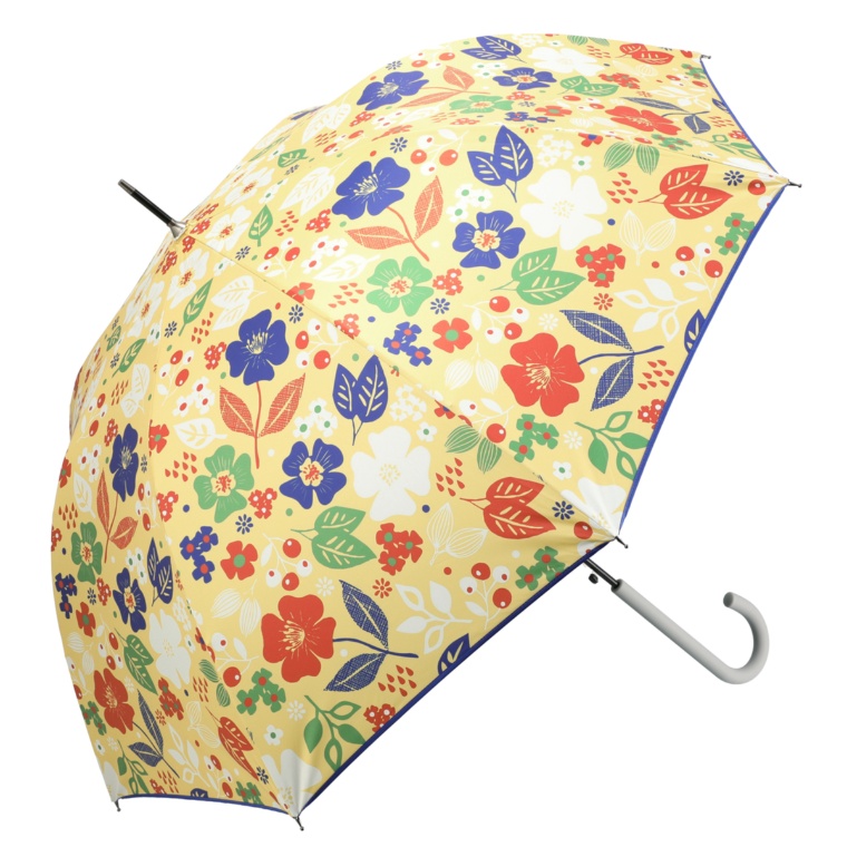 ルナジュメール UV+1級遮光+晴雨兼用北欧花柄長傘